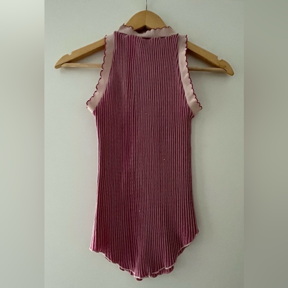Vintage Striped Sleeveless Top in Pink and White - Picture 2 of 9